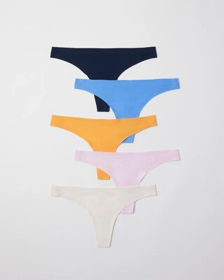 Soft Stretch Thong Panty 5 Pack