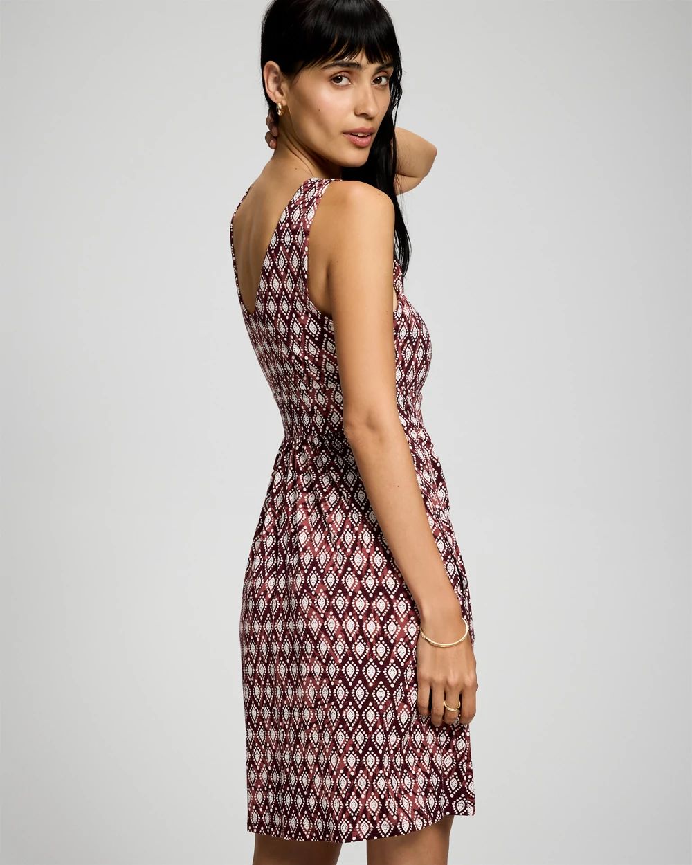 Soft Jersey V-Neck Short Bra Dress click to view larger image.