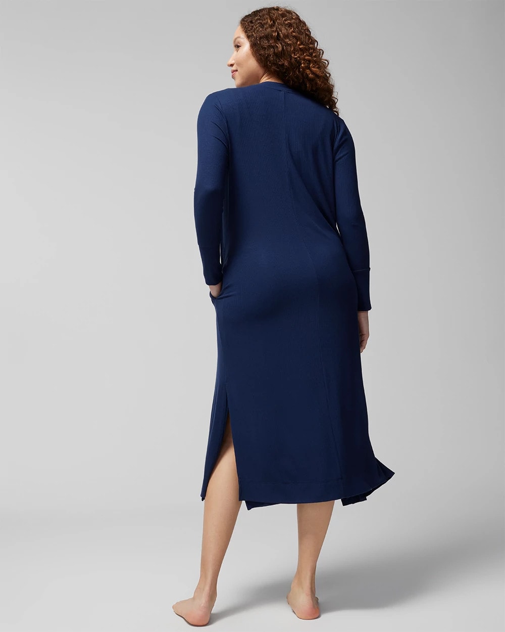 Long Ribbed Pajama Cardigan