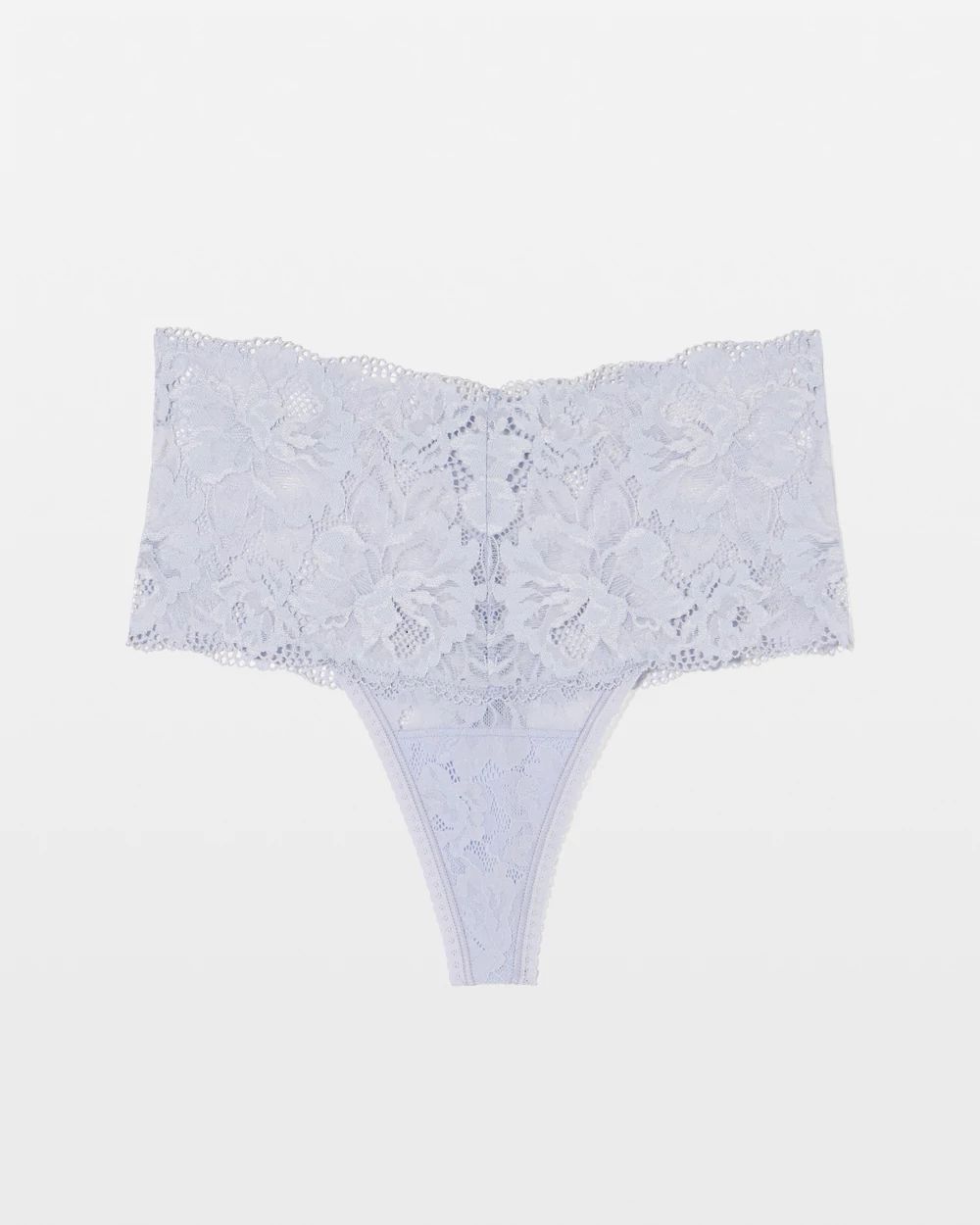 High-Waist Thong Panty with Signature Lace click to view larger image.