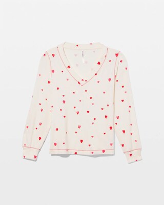 Long-Sleeve V-Neck Pajama Top click to view larger image.