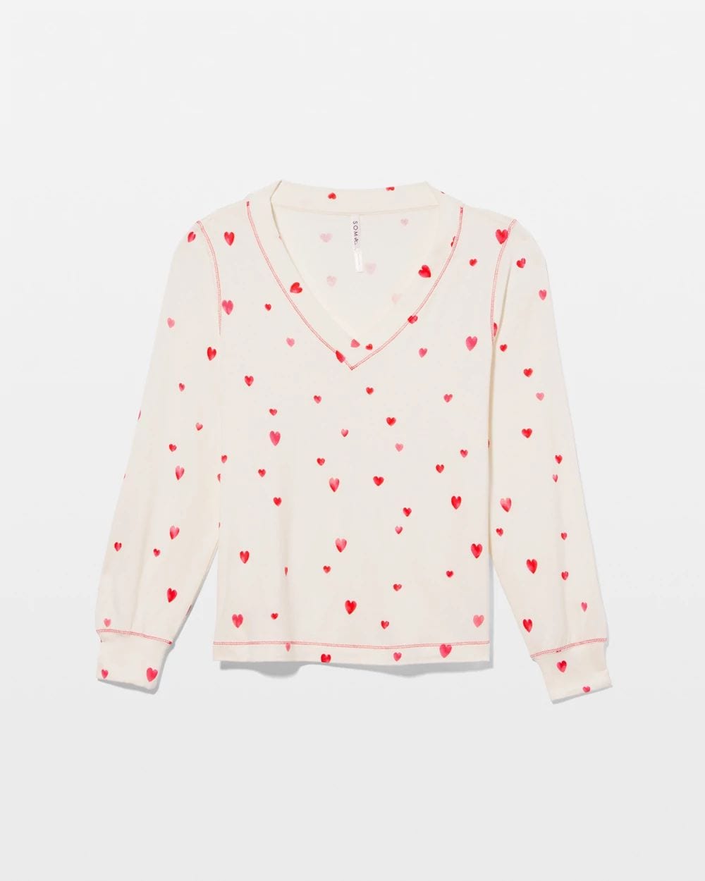 Sunday Long-Sleeve V-Neck Pajama Top