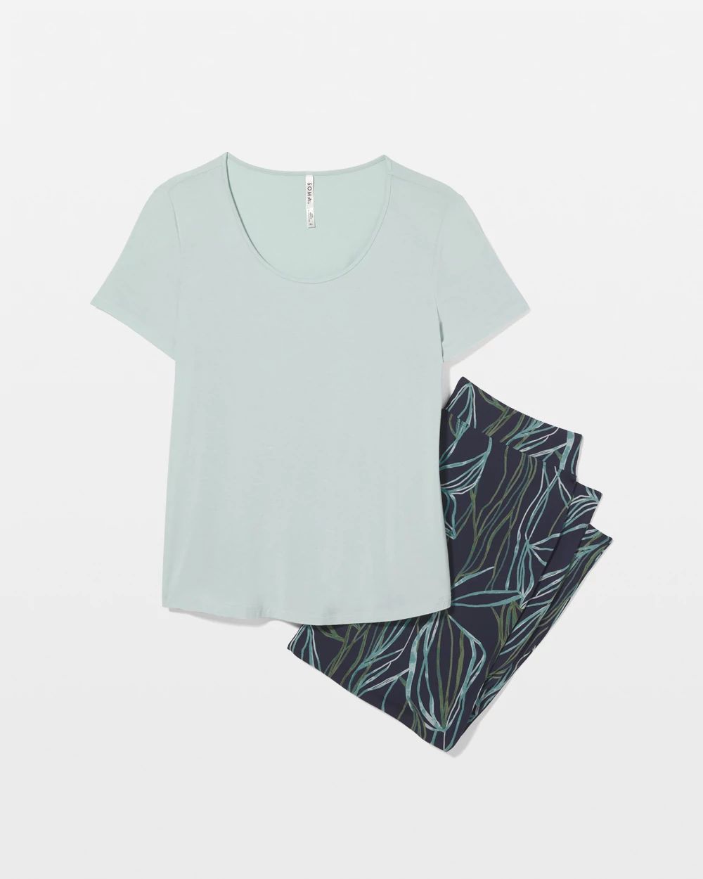 Cool Nights Packaged Short-Sleeve Pant Pajama Set