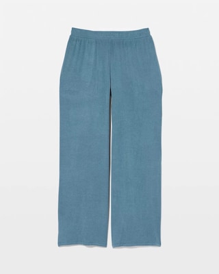 Lightweight Rib Knit Wide Leg Pajama Pants click to view larger image.