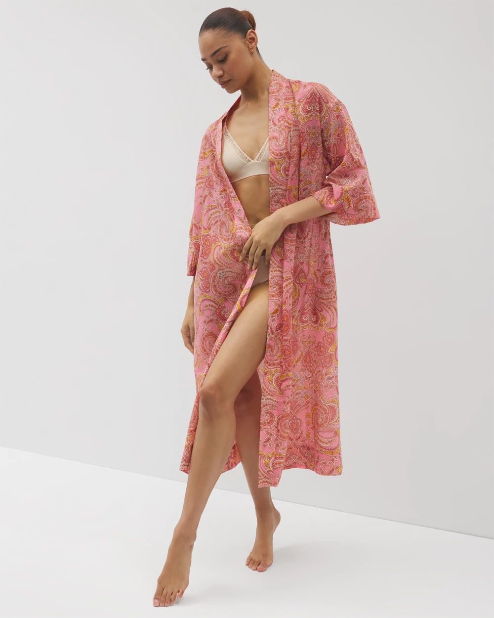 Cotton Voile Midi Robe
