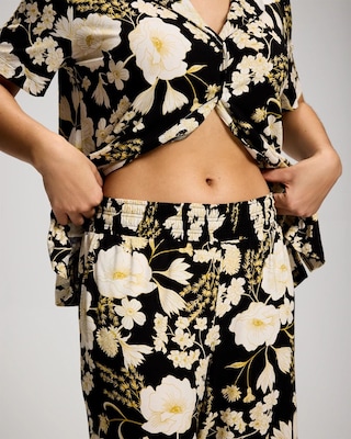 Cropped Pajama Pants click to view larger image.