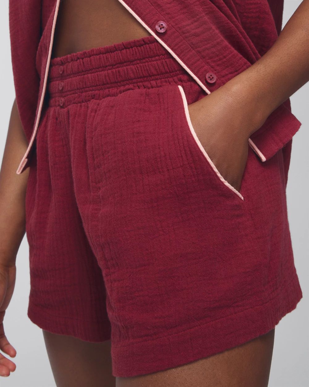 Cotton Gauze Pajama Shorts
