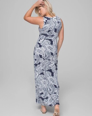 High Neck Maxi Dress with Built-In Shelf Bra
