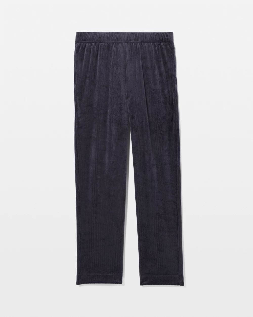 Velvety Ribbed Wide-Leg Pajama Pants