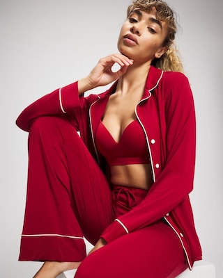 Pajama Pant w/ Cuff and Piping click to view larger image.