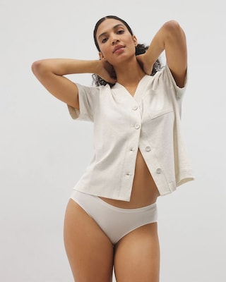 Button-Front Pajama Tee click to view larger image.