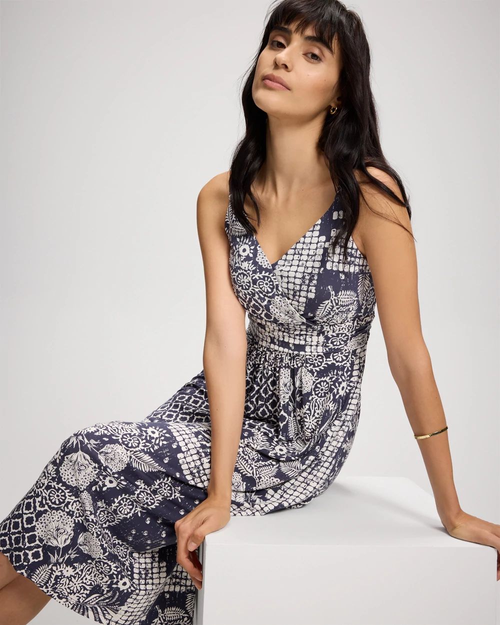 Soft Jersey Surplice Midi Bra Dress