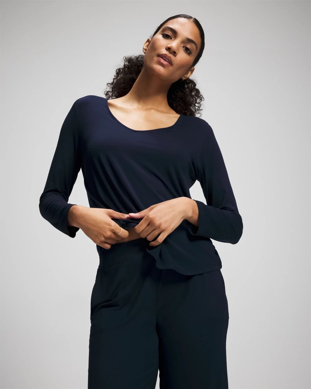 Cool Nights Long-Sleeve Pajama Top