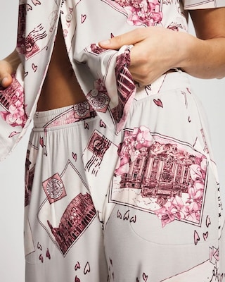 Cropped Pajama Pants click to view larger image.