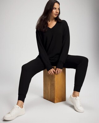 Ultrasoft Fleece V-Neck Sweatshirt click to view larger image.