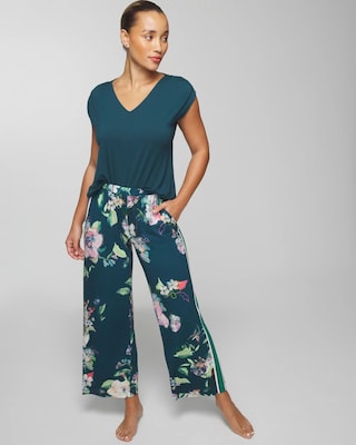 Wide-Leg Ankle Pajama Pants