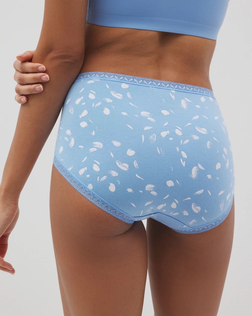 Cotton Brief Panty with Lace Trim