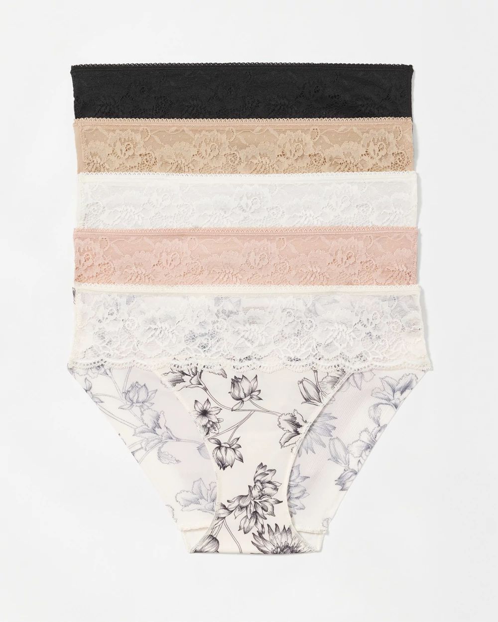Vanishing Edge Hipster Panty with Lace 5 Pack