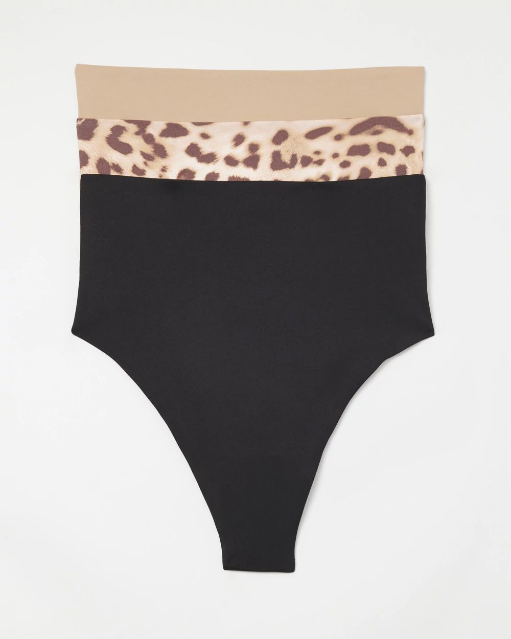 Vanishing Tummy High-Waist Thong Panty 3 Pack