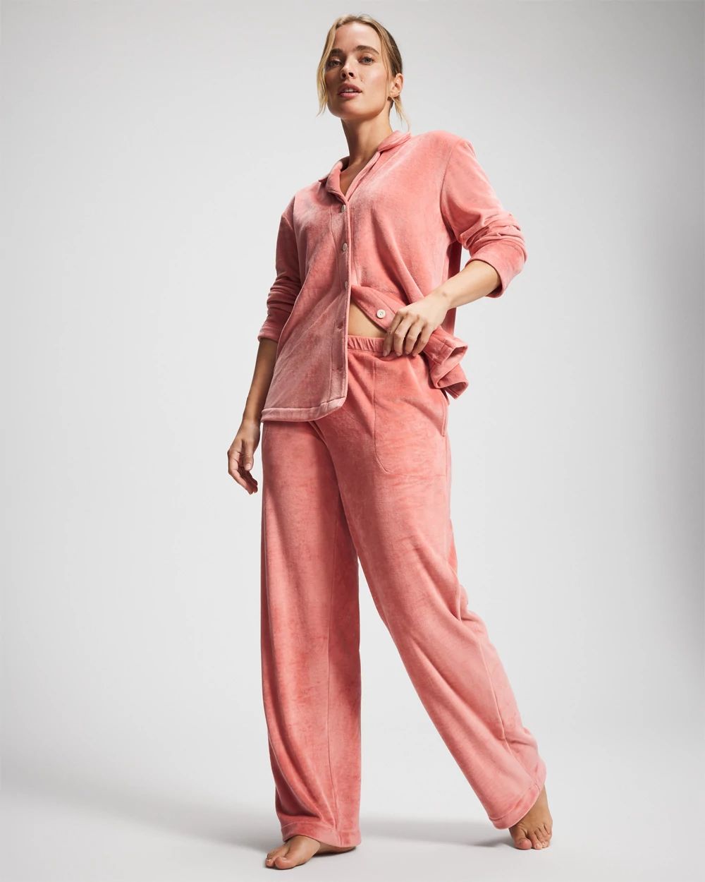 Microfleece Long Sleeve Pajama Set