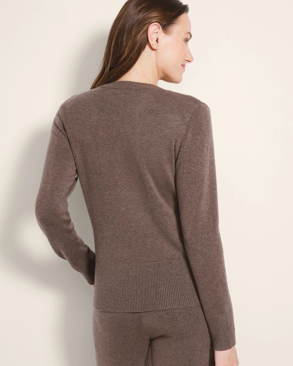 Long-Sleeve Surplice Sweater