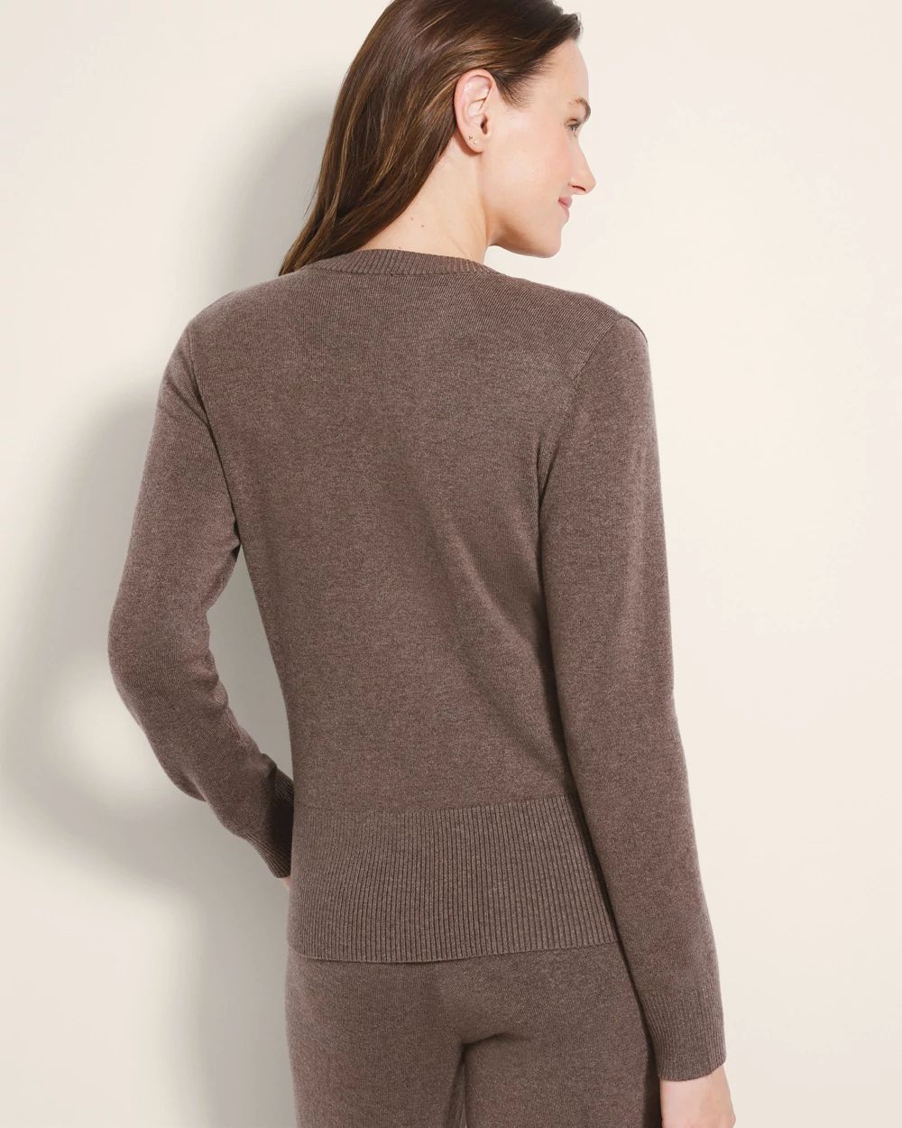 Long-Sleeve Surplice Sweater click to view larger image.