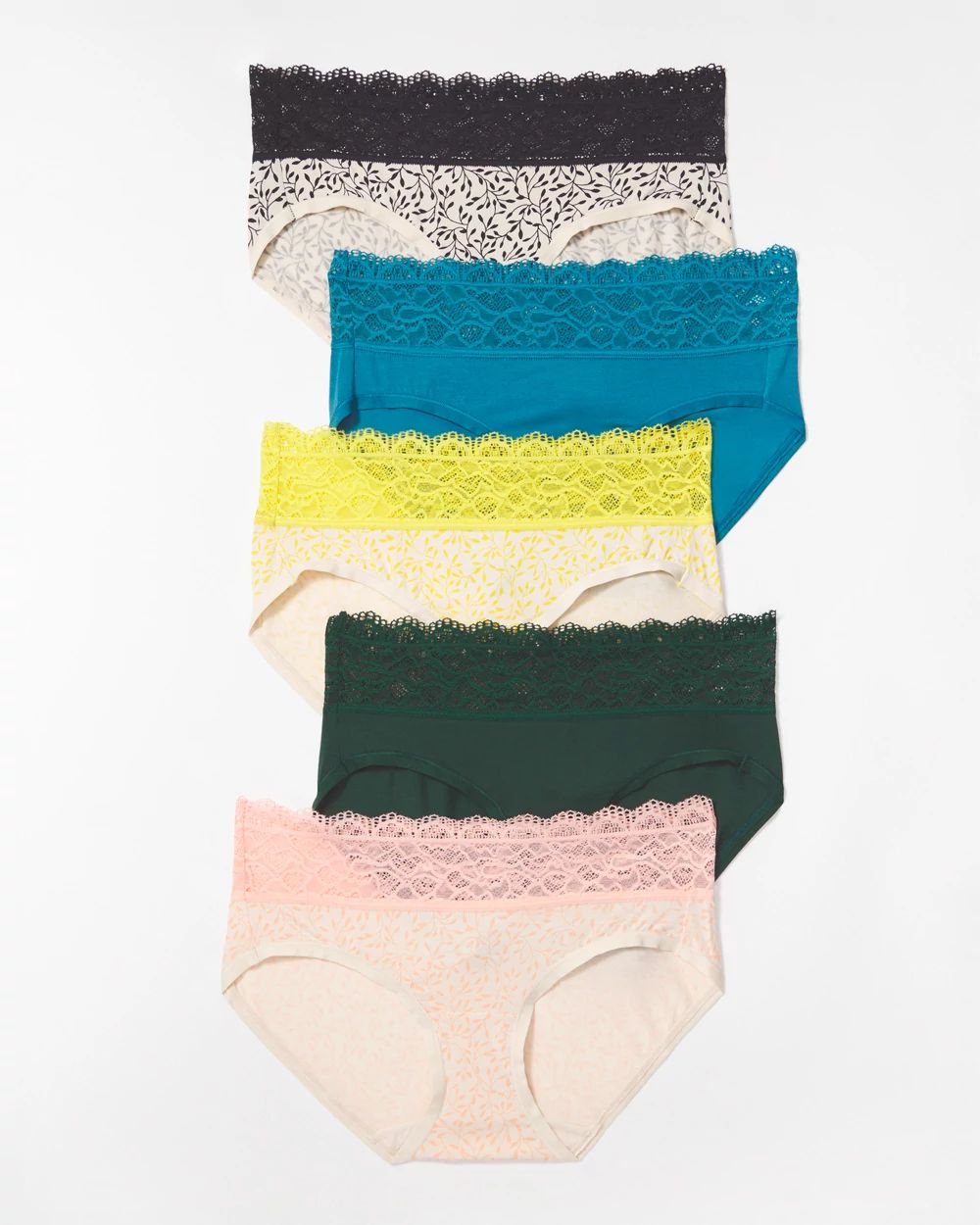 Hipster Panty with Super Soft Enchanting Lace 5 pack
