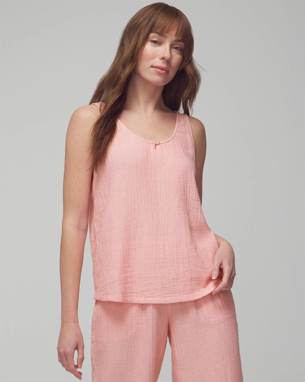 Cotton Gauze Pajama Tank