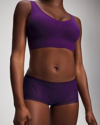 Soma Boyshort Panty with Stretch Lace