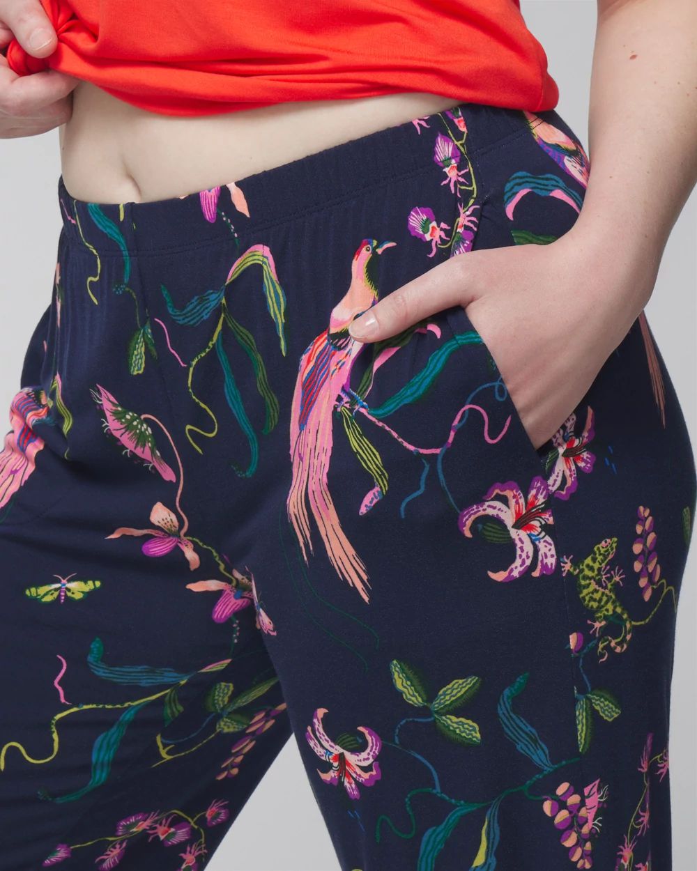 Cropped Pajama Pants click to view larger image.