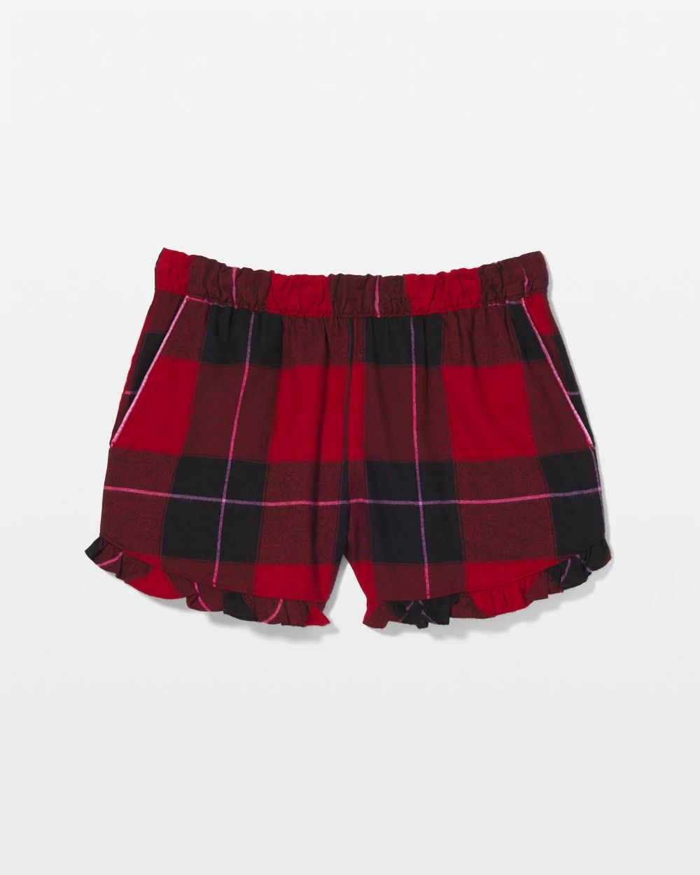 Flannel Super Soft Ruffle Pajama Short