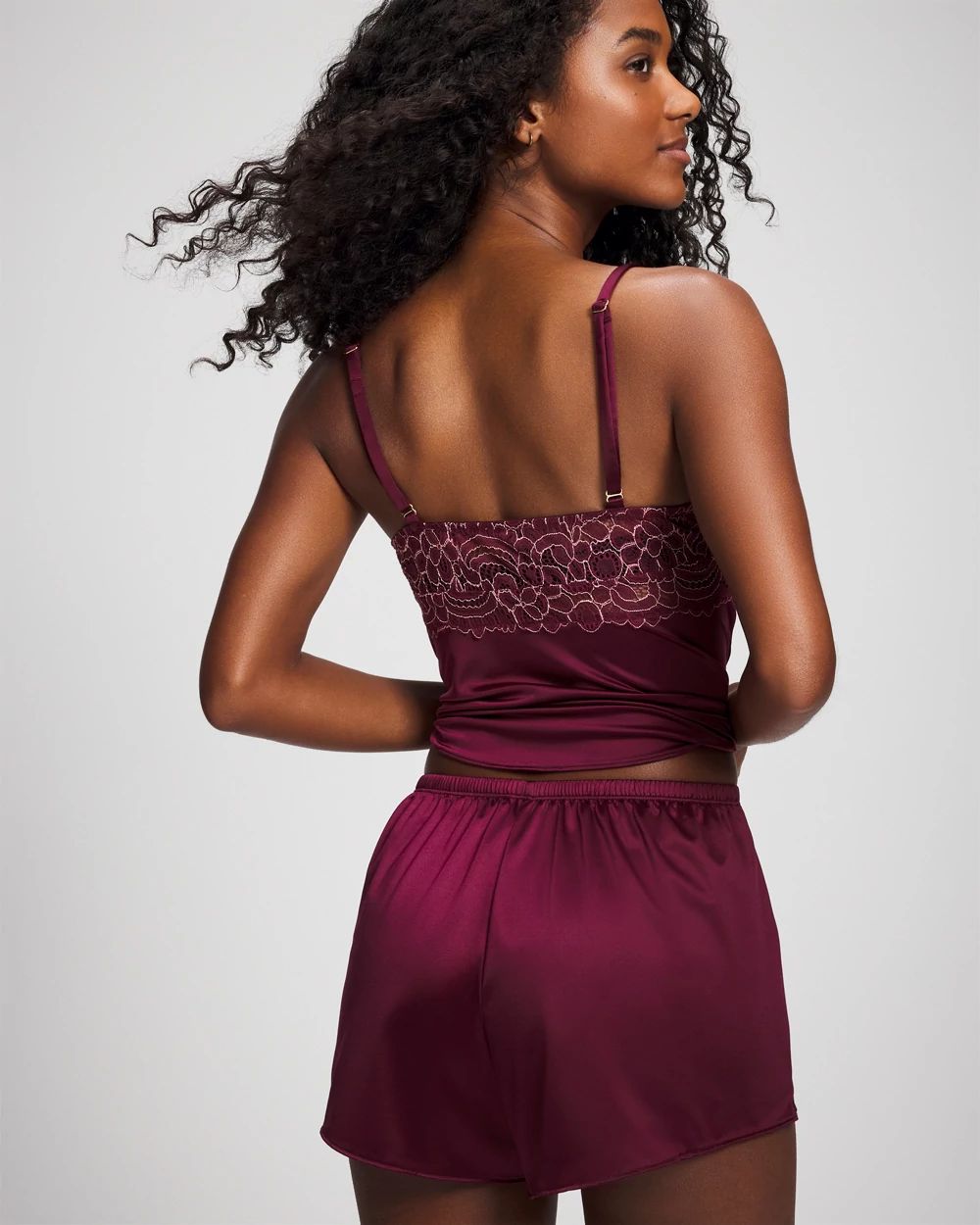 Stretch Luster Knit Pajama Short
