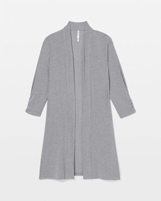 Rib Long-Sleeve Pajama Cardigan click to view larger image.