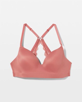 Luxe Wireless Bra with Lace Back click to view larger image.