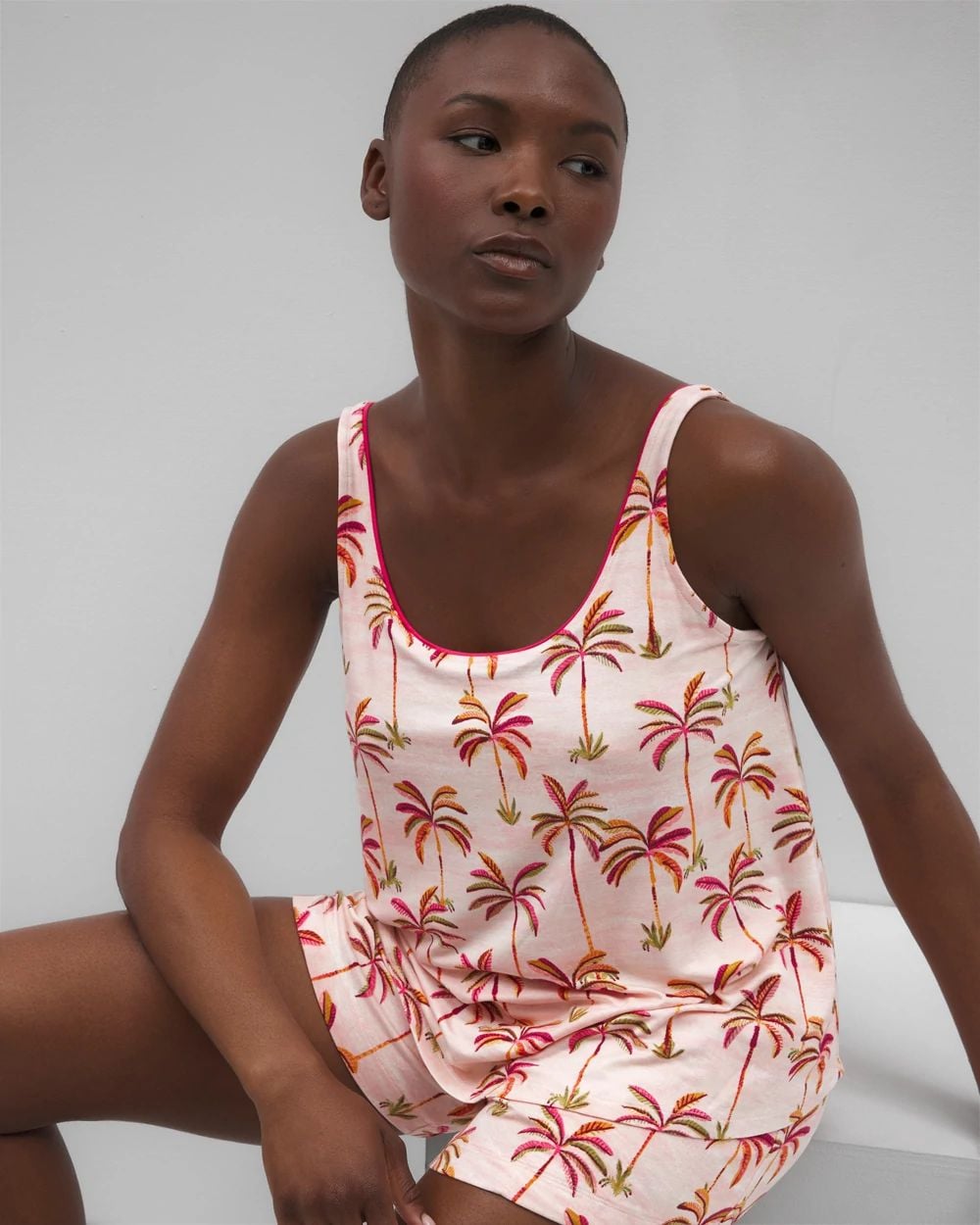 Cool Nights Pajama Tank With Piping