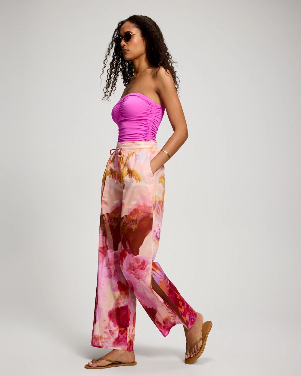 Soma Swim Cotton Voile Wide Leg Relaxed Pants