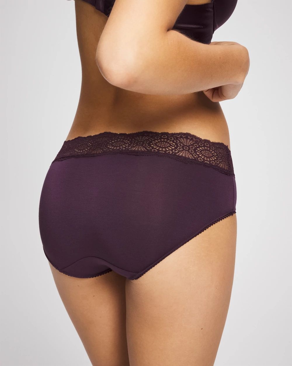 Embraceable Hipster Panty with Crochet Lace Waist