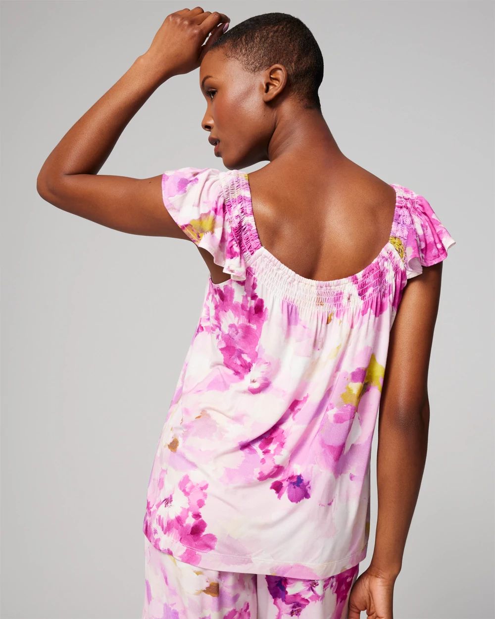 Cool Nights Smocked Ruffle Pajama Cami