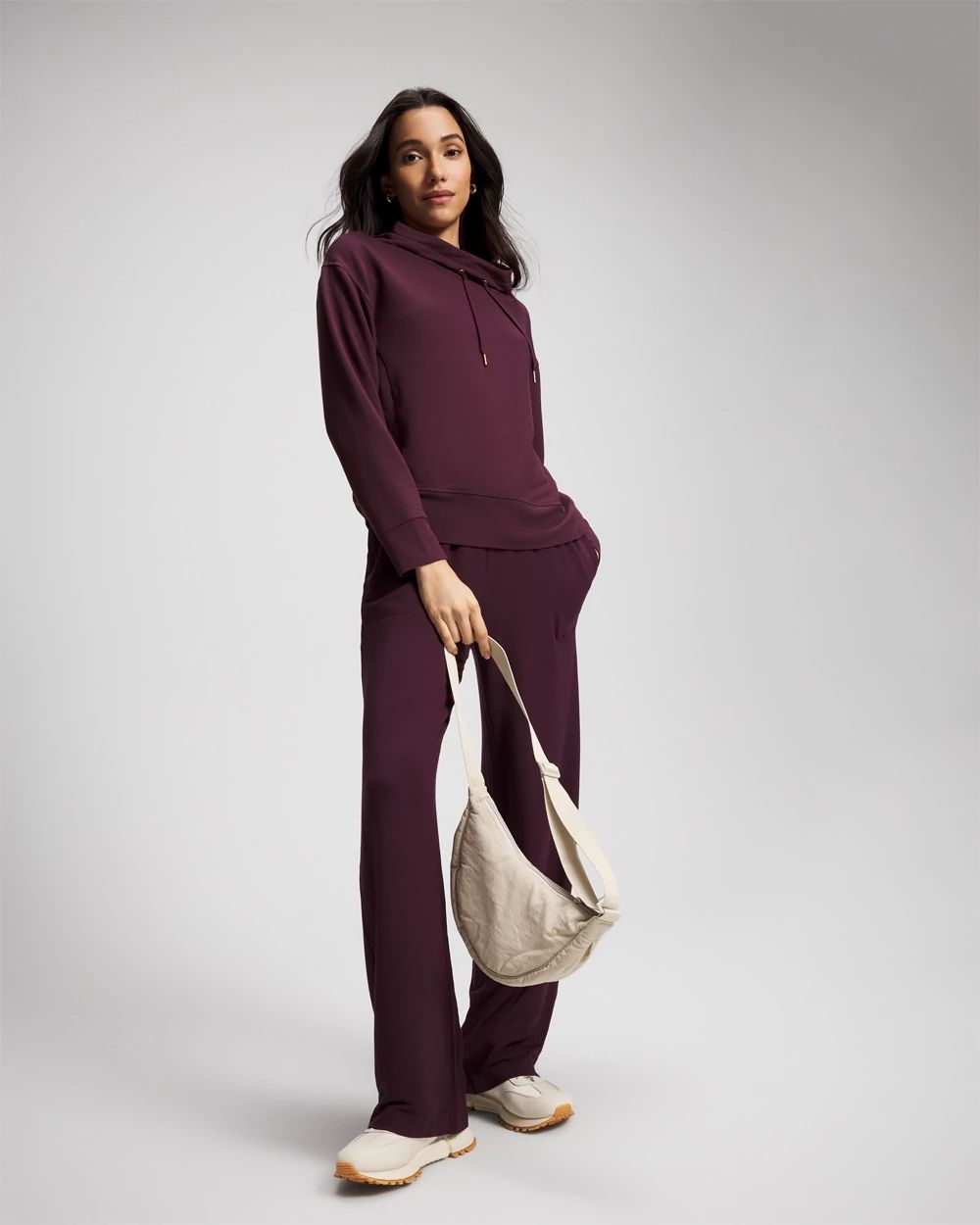 Ultrasoft Fleece Relaxed Funnel Neck Sweatshirt click to view larger image.