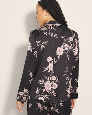 Long-Sleeve Notch Collar Pajama Top click to view larger image.