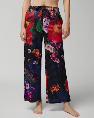 Wide-Leg Pajama Pants
