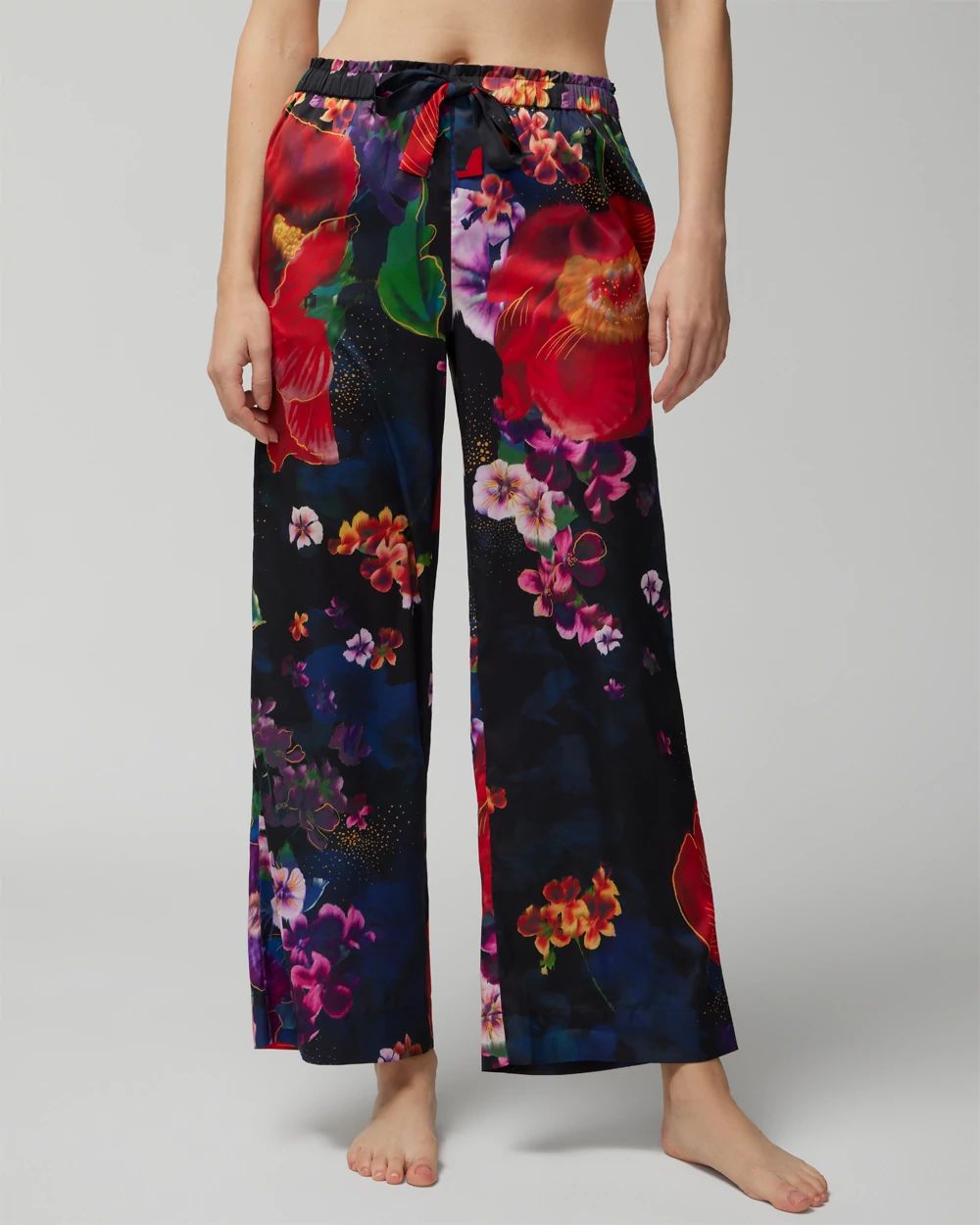 Wide-Leg Pajama Pants