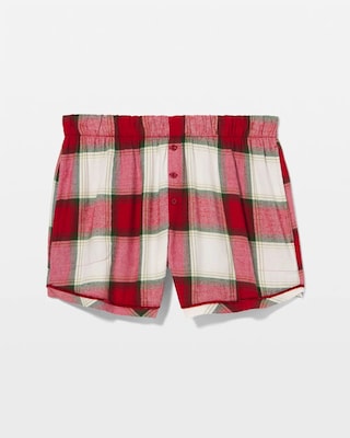 Velvet Piped Boxer Pajama Short click to view larger image.