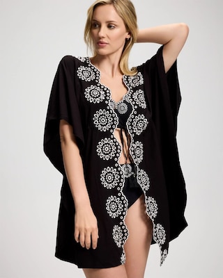 Bleu Rod Beattie Spanish Islet Chiffon Caftan Swim Cover-Up