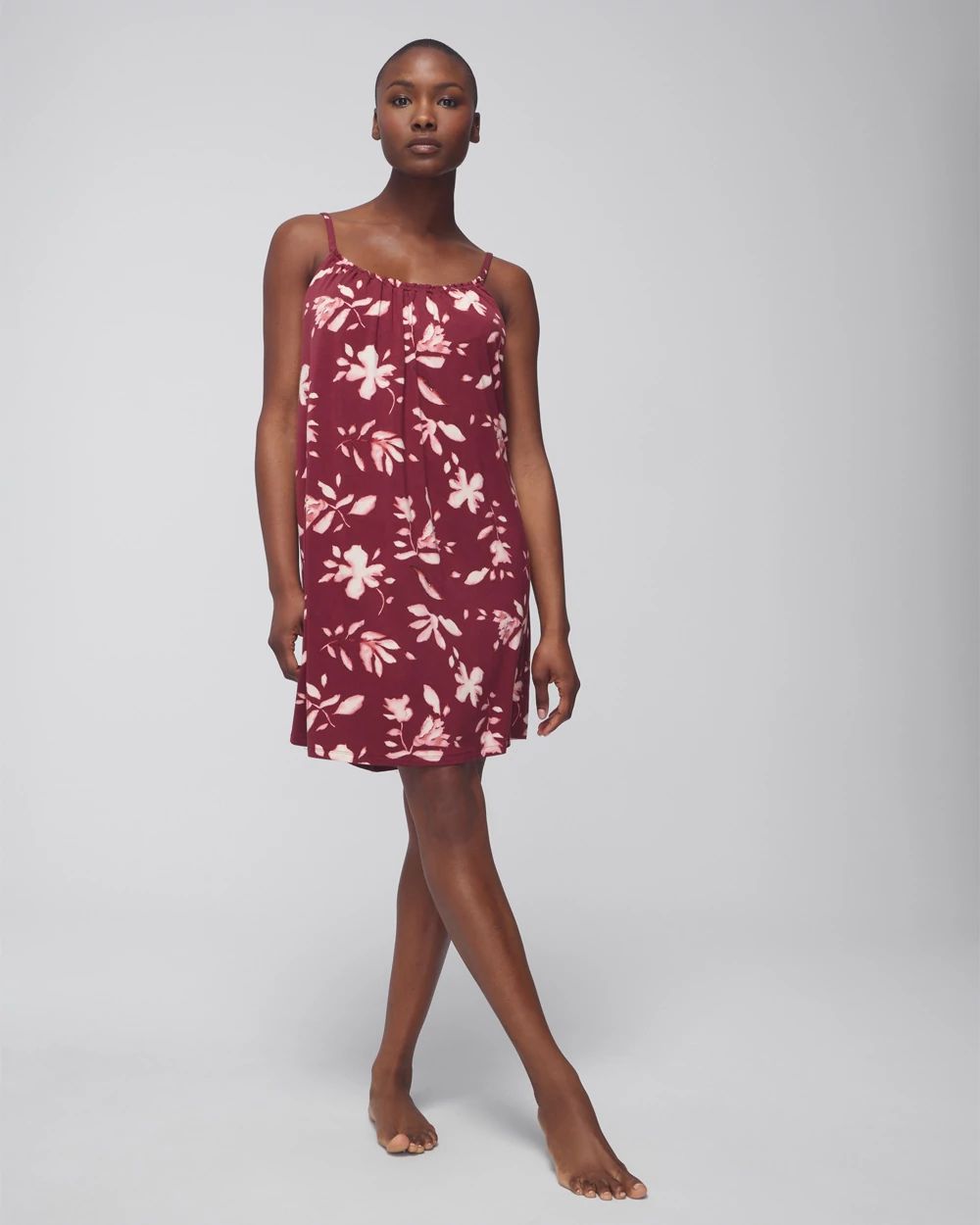 Cool Nights Shirred Neck Chemise