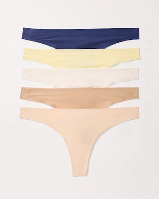 Soft Stretch Thong Panty 5 Pack