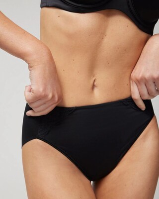 High-Leg Brief Panty with Lace click to view larger image.