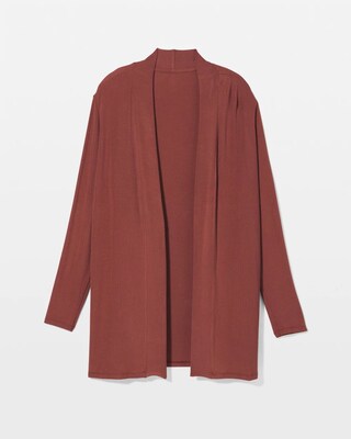 Lightweight Rib Knit Long Sleeve Wrap click to view larger image.