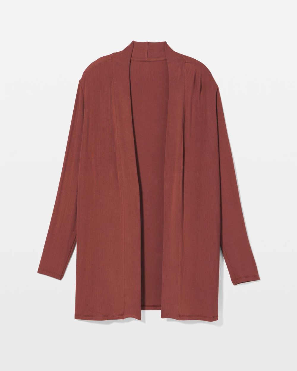 Lightweight Rib Knit Long Sleeve Wrap