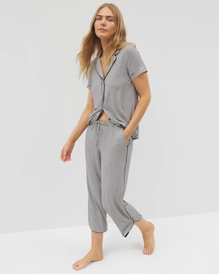 Piped Crop Pajama Pants